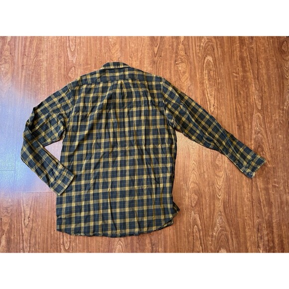 Filson flannel shirt Alaskan guide button down plaid size xl long Black & Yellow - Picture 6 of 6